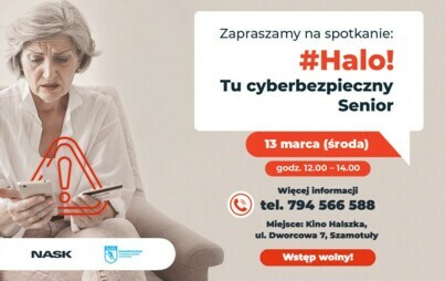 Zdjęcie do #Halo! Tu cyberbezpieczny Senior!