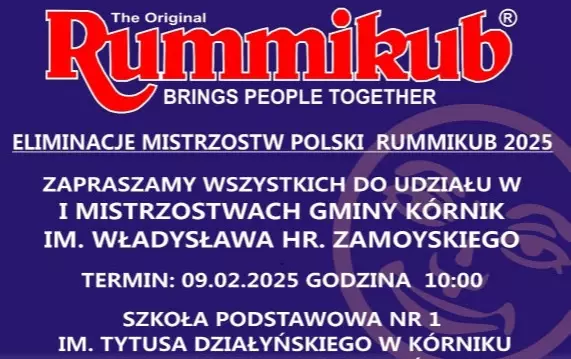 Polecamy Kórnickie Mistrzostwa RUMMIKUB