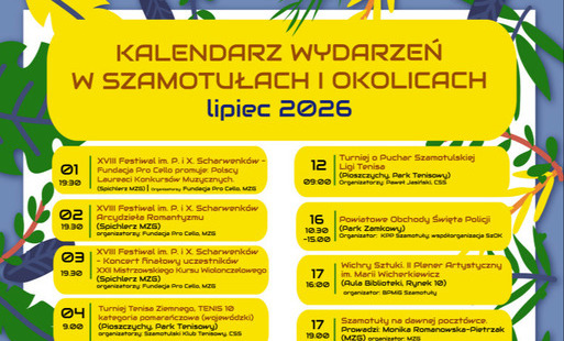 Zdjęcie do Kalendarz imprez: LIPIEC 2026