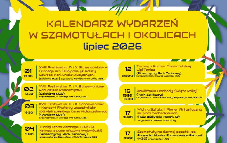 Kalendarz imprez: LIPIEC 2026